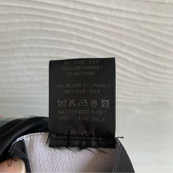 Jay Ahr one Sleeve mini dress size 36 zipper details lined rushing bodycon - Picture 14 of 16